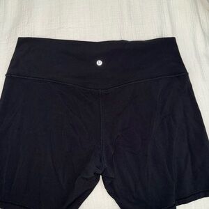 lululemon athletica Black Bike Shorts with Wide Waistband